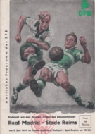 Real Madrid - Stade Reims, 3.6. 1959, European Cup Final, Neckar Stadion Stuttgart, Official Programme