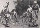 Les skieuses suisse de l’equipe nationale sur leur Velo-Cross (Photo avec 5 autogrammes)