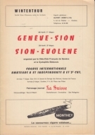 Genève - Sion + Sion - Evolène, Course internationale amateurs A et independants 1962 (Programme officiel)