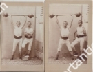 Two weightlifter around 1910 / 2 Gewichtheber um 1910 (Original Photo auf Karton aufgezogen)