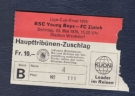Liga Cup-Final 1976 - BSC Young Boys - FC Zürich, 23.5. 1976, Stadion Wankdorf, Haupttribünen Zuschlag