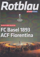 FC Basel - AC Fiorentina, 26.11. 2015, UEFA Euroleague Group stage, Official Programme