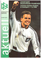 Deutschland - Frankreich, 1.6. 1996, Gottlieb-Daimler Stadion, Stuttgart, Offizielles Programm