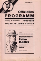 FC Young Fellows Zuerich - FC Aarau / FC Blue Stars - SV Seebach, 5.11. 1933, Foerrlibuck, Offizielles Programm
