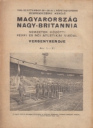 Magyarorszag - Nagy-Britannia, 29. - 30.9. 1956, Nepstadion Budapest, Track & Field Meeting (HUN - GB)