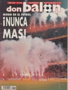 Morir en el Futbol !NUNCA MAS! (Don Balon, No.856, 24 - 30 de Marzon 1992)