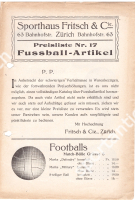 Sporthaus Fritsch & Cie - Preisliste Nr. 17, Fussball-Artikel (ca. 1914, gelocht)