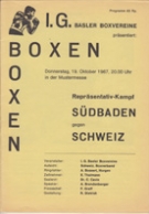 Südbaden - Schweiz, 19.10. 1967, Mustermesse Basel, Offizielles Programm