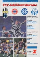 FC Zürich 100 Jahre Jubiläumsturnier 1996 - Juventus Turin, Bayern München, Grasshoppers Zürich, Programm