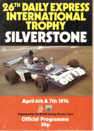 26th Daily Express Inter. Trophy Silverstone 6th & 7th 1974 (Official Programme)
