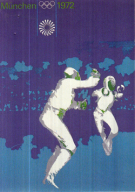 Olympische Spiele München 1972 - Plakat: Fechten (Format 118 x 83 cm)