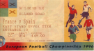 France - Spain, 15.6. 1996, Elland Road, Official Ticket,European Football Championship