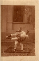 Original Photo mit zwei Ringer (1912 Ostschweiz)