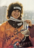 Heike Warnicke - Autogrammkarte mit Orig. Signatur der Deutschen Eischnellläuferin von 1995
