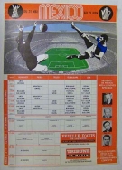 World Cup Mexico 1970 (Affiches / Poster with time table + fixtures of the Final tournament