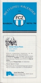 Wettspiel-Kalender des FC Zürich Saison 1975/76