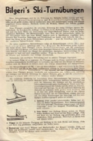 Bilderi’s Ski-Turnübungen für die Winterperiode 1930/31 (Faltprospekt des Skilehrers)
