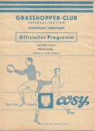 Grasshoppers Zürich - BSC Young Boys, 4. Sept. 1960, NLA, Stadion Hardturm, Offizielles Programm