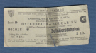 Oesterreich - Bulgarien, 28. 5. 1981, WC Qualf., Wiener Stadion, Ticket - Schülerstehplatz