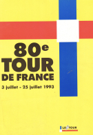 Le Tour - 80e Tour de France 3 Juillet - 25 Juillet 1993 (Official Roadbook with Starterlist page and pocket version)
