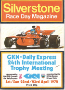 GKN-Daily Express 24th Int. Trophy Meeting Silverstone 23rd April 1972 (Official Programme with Starterlist)