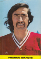 Franco Marchi - FC Servette (Carte autogramme avec signature imprimé 1971)