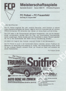 FC Polizei (ZH) - FC Frauenfeld, 31. Aug. 1969, Meisterschaft 1. Liga, Sportplatz Neudorf, Offizielles Programm