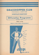 Grasshoppers Zürich - Botafogo, 22.6. 1955, Friendly, Hardturm Stadion Zürich, Offizielles Programm