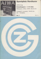 Grasshoppers Zürich - 1. FC Köln, 3. Nov. 1976, UEFA-Cup, Sportplatz Hardturm, Offiz. Programm
