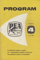 VII. European Athletic Championships Beograd 1962 - Official Daily Programm No.4 - 15.9. 1962