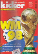 Kicker Sonderheft Fussball WM 98