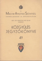 Magyar Athletikai Szövetseg 1897 - 1937 (Small leaflet about the 40th anniversary of Hungarian Athletic Fed.)