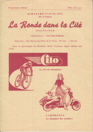 La Ronde dans la Cité, dimanche 22. 6. 1952, Org. Vélo-Club Vallorbe, Programme officiel