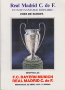 Real Madrid CF - FC Bayern Munich, 22.4. 1987, CL - 1/2 Final, S. Bernabeu, Official Programme (incl. Ticket)