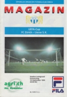 FC Zuerich - Lierse S.K., 16.09. 1999, UEFA-Cup, Stadion Letzigrund, Offizielles Programm