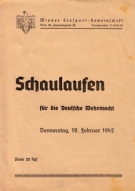 Schaulaufen für die Deutsche Wehrmacht, 19. Feb. 1942, Eistanzen Einzel u. Paar, Offizielles Programm