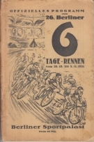 Offizielles Programm zum 26. Berliner 6 Tage-Rennen vom 30. 10. bis 5.11. 1931