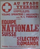 Au stade Yverdon; Equipe Nationale Suisse vs Selection Romande - 22 avril (env. 1935?)