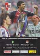 Werder Bremen - Olympique Lyon, 24. Juli 2004, Grünfeld Jona, Freundschaftsspiel, Offizielles Programm