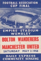 Bolton Wanderers - Manchester United, FA Cup Final May 3 1958 - Singing sheet