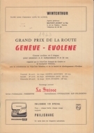 Genève - Evolène, Course internationale amateurs A et independants 1963 (Programme officiel)