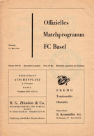 FC Basel - AC Bellinzona, 15.5. 1960, NLA, St. Jakob, Offizielles Programm