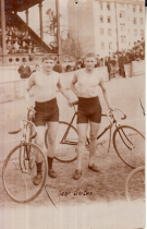 Gebrüder Suter auf der Rennbahn Hardau Zürich ca. 1910 (Orginal Photographie)