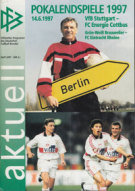 VfB Stuttgart - FC Energie Cottbus, 14.6. 1997, Pokalendspiele, Olympiastadion Berlin, Offiz. Programm