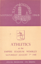XIVth Olympiad London 1948, Athletics - August 7th 1948, Stadium Wembley, Off. Programme
