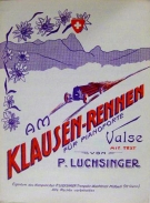 Am Klausen-Rennen / Valse mit Text (Noten für Pianoforte)