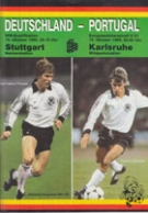 Deutschland - Portugal, 16.10. 1985, WM-Qualf., Neckarstadion, Stuttgart, Offizielles Programm