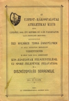 AZ Ujpest Rakospalotai Athletikai Klub (URAK) - 8. Okt. 1905 (Programme of the gymnastic + Track & Field event)