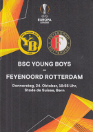 BSC Young Boys - Feyenoord Rotterdam, 24.10. 2019, UEFA EL Group stage, Stade Suisse, Offizielles Programm