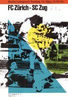 FC Zürich - SC Zug, 10.3. 1985, NLA, Stadion Letzigrund, Offizielles Programm (FCZ-Magazin Nr.13)